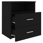 Comodino Nero 50x32x60 cm