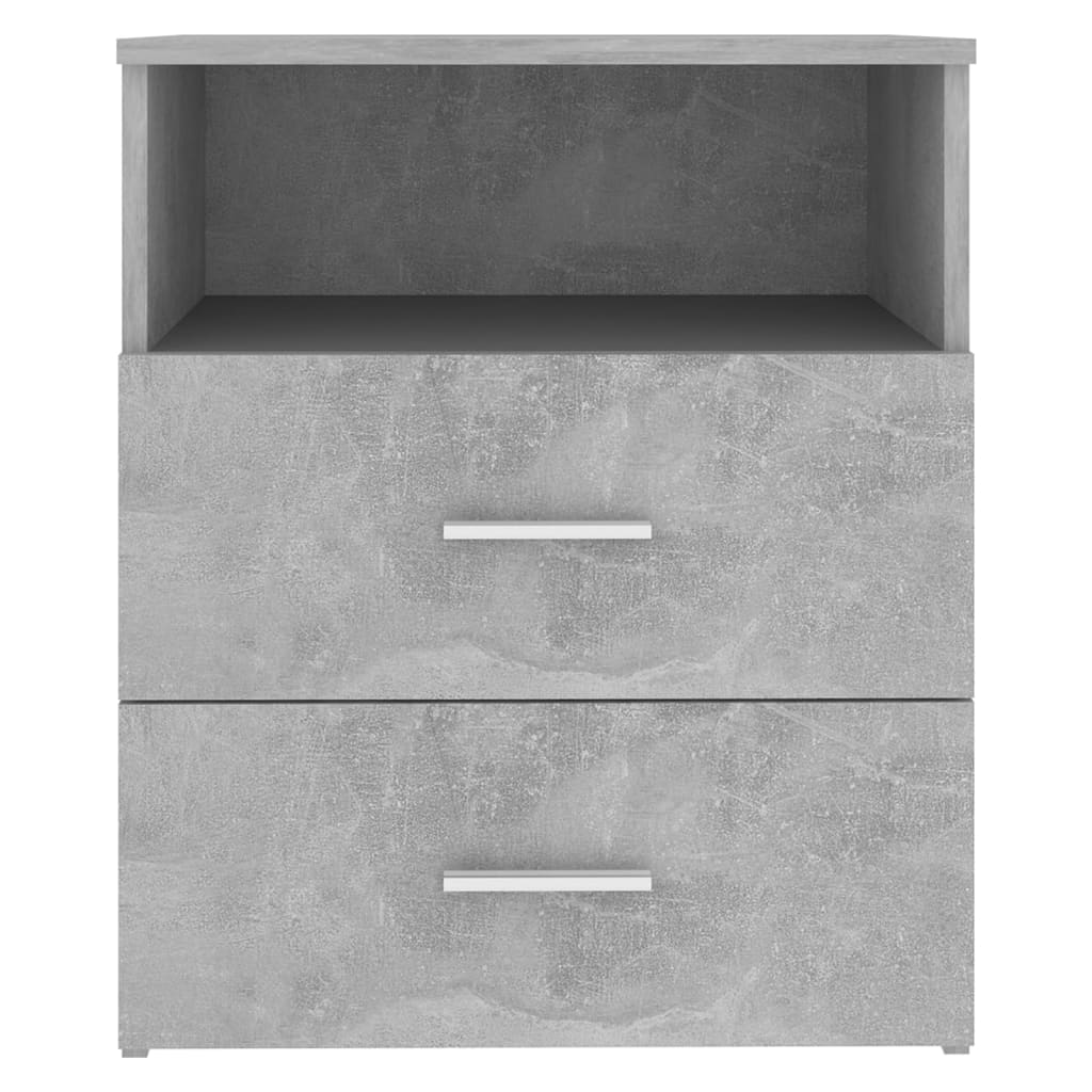 Comodini 2 pz Grigio Cemento 50x32x60 cm