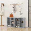 Scarpiera con Panchina Grigio Cemento 103x30x55cm Multistrato