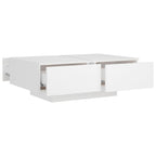 Tavolino da Salotto Bianco 90x60x31 cm in Legno Multistrato