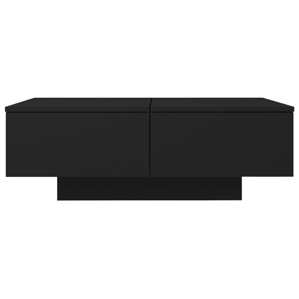 Tavolino da Salotto Nero 90x60x31 cm in Legno Multistrato