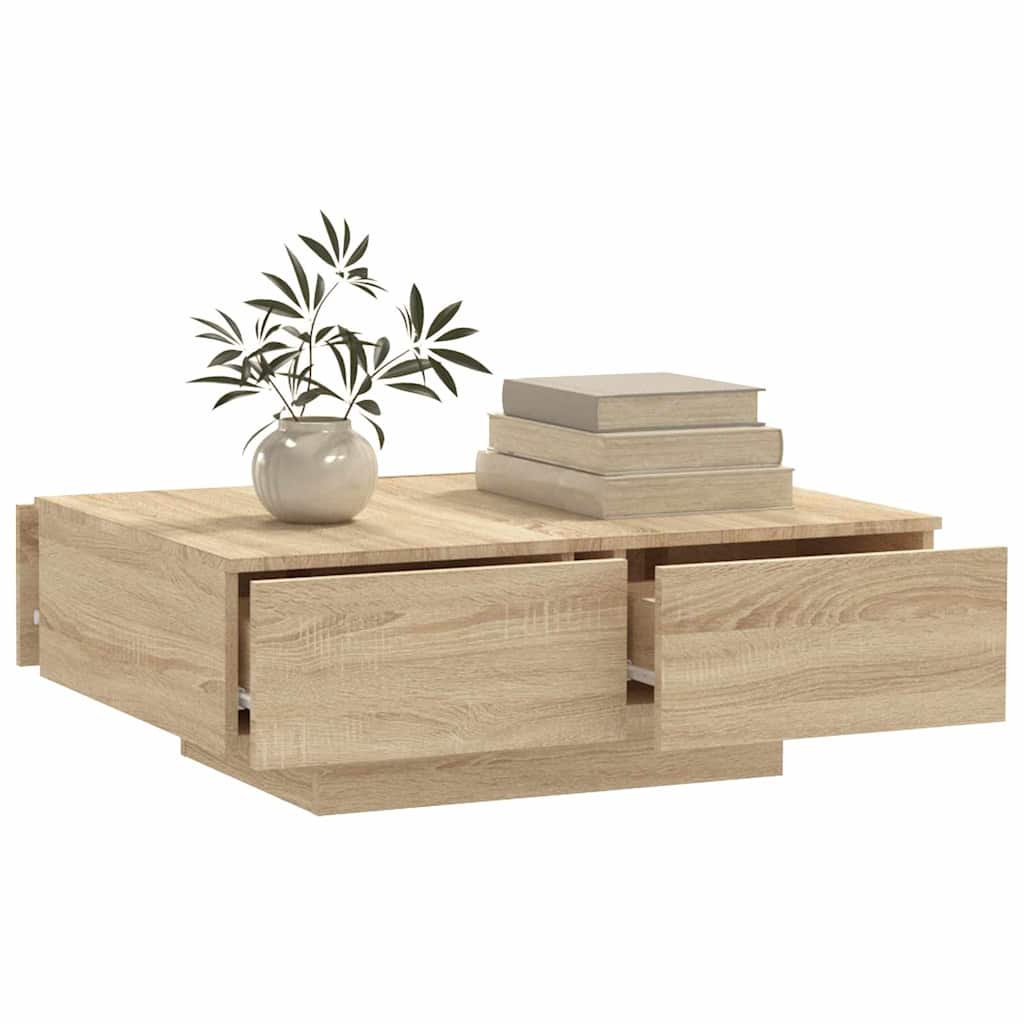 Tavolino da Salotto Rovere Sonoma 90x60x31 cm Legno Multistrato