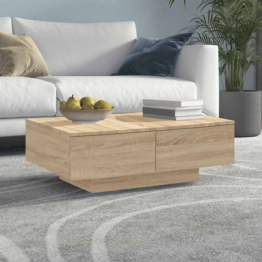 Tavolino da Salotto Rovere Sonoma 90x60x31 cm Legno Multistrato