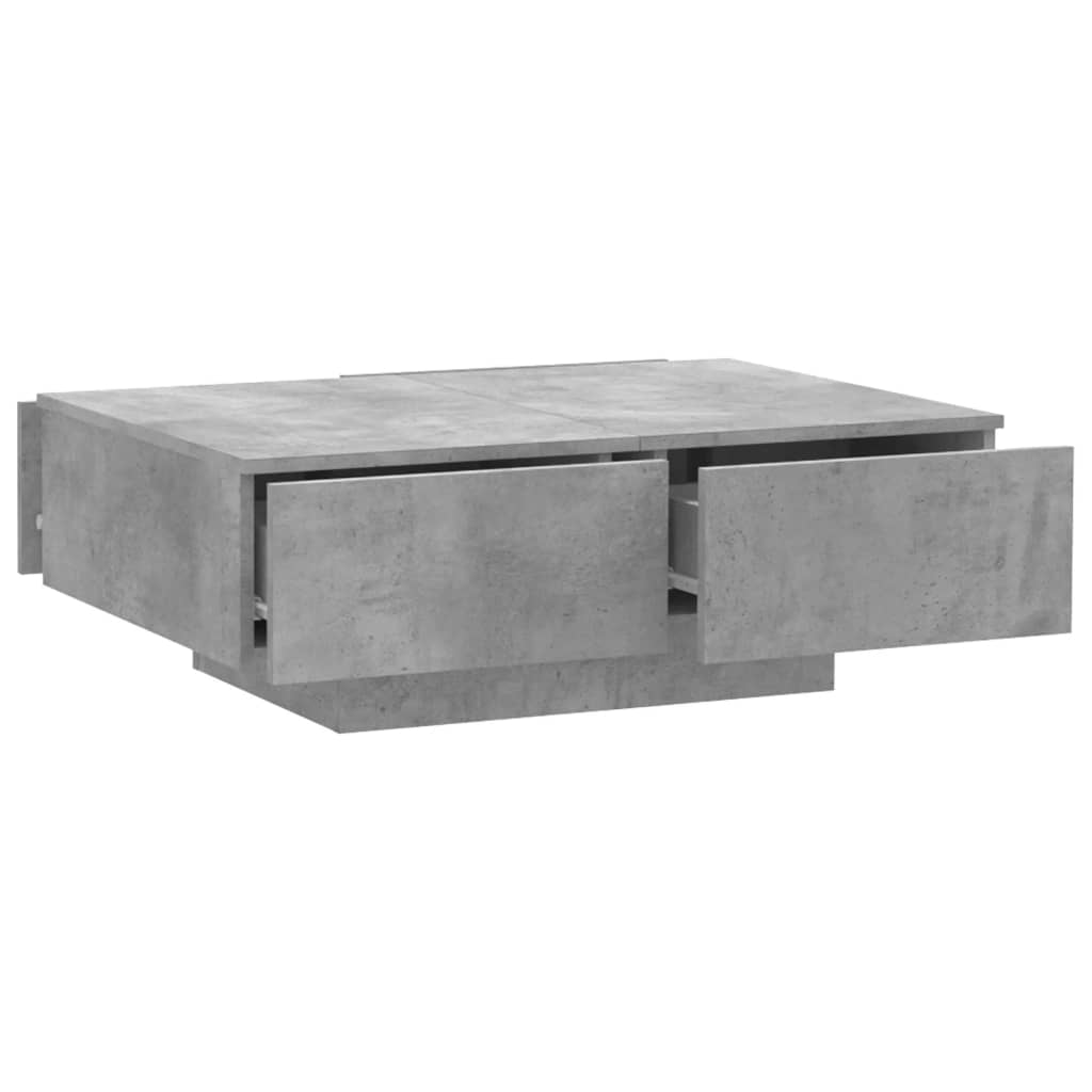 Tavolino da Salotto Grigio Cemento 90x60x31cm Legno Multistrato