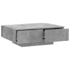 Tavolino da Salotto Grigio Cemento 90x60x31cm Legno Multistrato