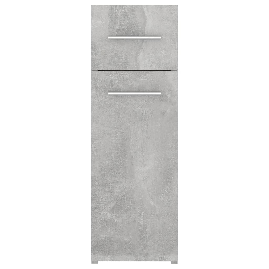 Armadietto da Farmacia Grigio Cemento 20x45,5x60 cm Multistrato
