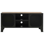 Mobile Porta TV Marrone Rustico 105x36x47 cm in Metallo e MDF
