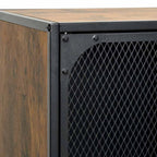 Mobile Porta TV Marrone Rustico 105x36x47 cm in Metallo e MDF