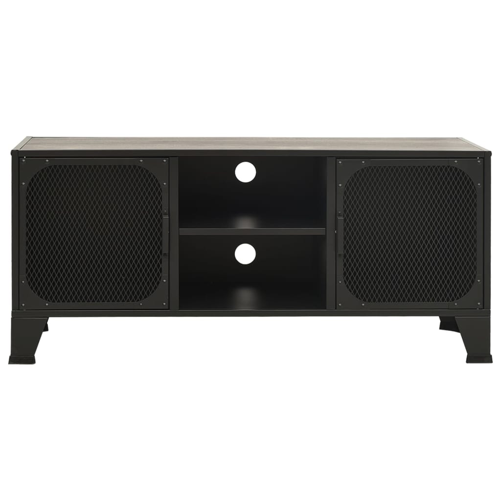 Mobile Porta TV Grigio 105x36x47 cm in Metallo e MDF
