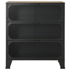 Armadietto Marrone Rustico 72x36x82 cm in Metallo e MDF