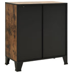 Armadietto Marrone Rustico 72x36x82 cm in Metallo e MDF
