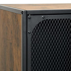 Armadietto Marrone Rustico 72x36x82 cm in Metallo e MDF
