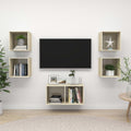 Set Mobili TV 5 pz Rovere Sonoma in Legno Multistrato