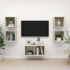 Set Mobili TV 5 pz Rovere Sonoma in Legno Multistrato
