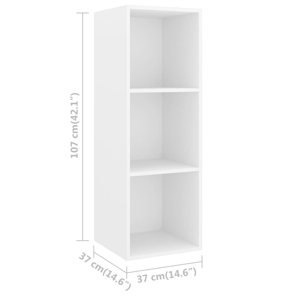 Set Mobile TV 3 pz Bianco in Truciolato