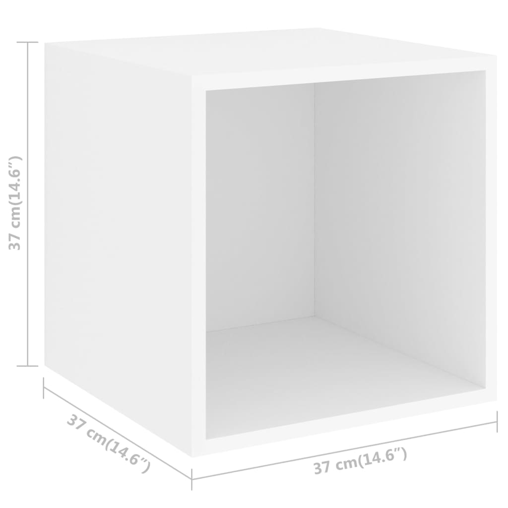 Set Mobile TV 4 pz Bianco in Truciolato