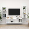 Set Mobile TV 4 pz Bianco in Truciolato