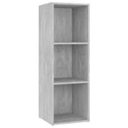Mobili TV 2 pz Grigio Cemento 107x35x37 cm in Legno Multistrato