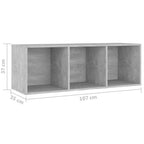 Mobili TV 2 pz Grigio Cemento 107x35x37 cm in Legno Multistrato
