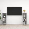 Mobili TV 2 pz Grigio Cemento 107x35x37 cm in Legno Multistrato