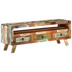 Mobile Porta TV Multicolore 110x30x40 cm in Legno di Recupero
