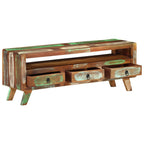 Mobile Porta TV Multicolore 110x30x40 cm in Legno di Recupero
