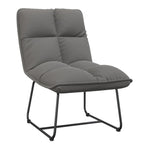 Poltrona con Struttura in Metallo Grigio Chiaro in Velluto