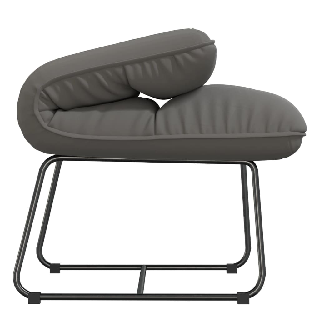 Poltrona con Struttura in Metallo Grigio Chiaro in Velluto