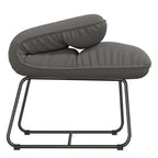 Poltrona con Struttura in Metallo Grigio Chiaro in Velluto