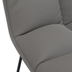 Poltrona con Struttura in Metallo Grigio Chiaro in Velluto
