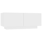 Comodino Bianco 100x35x40 cm in Legno Multistrato
