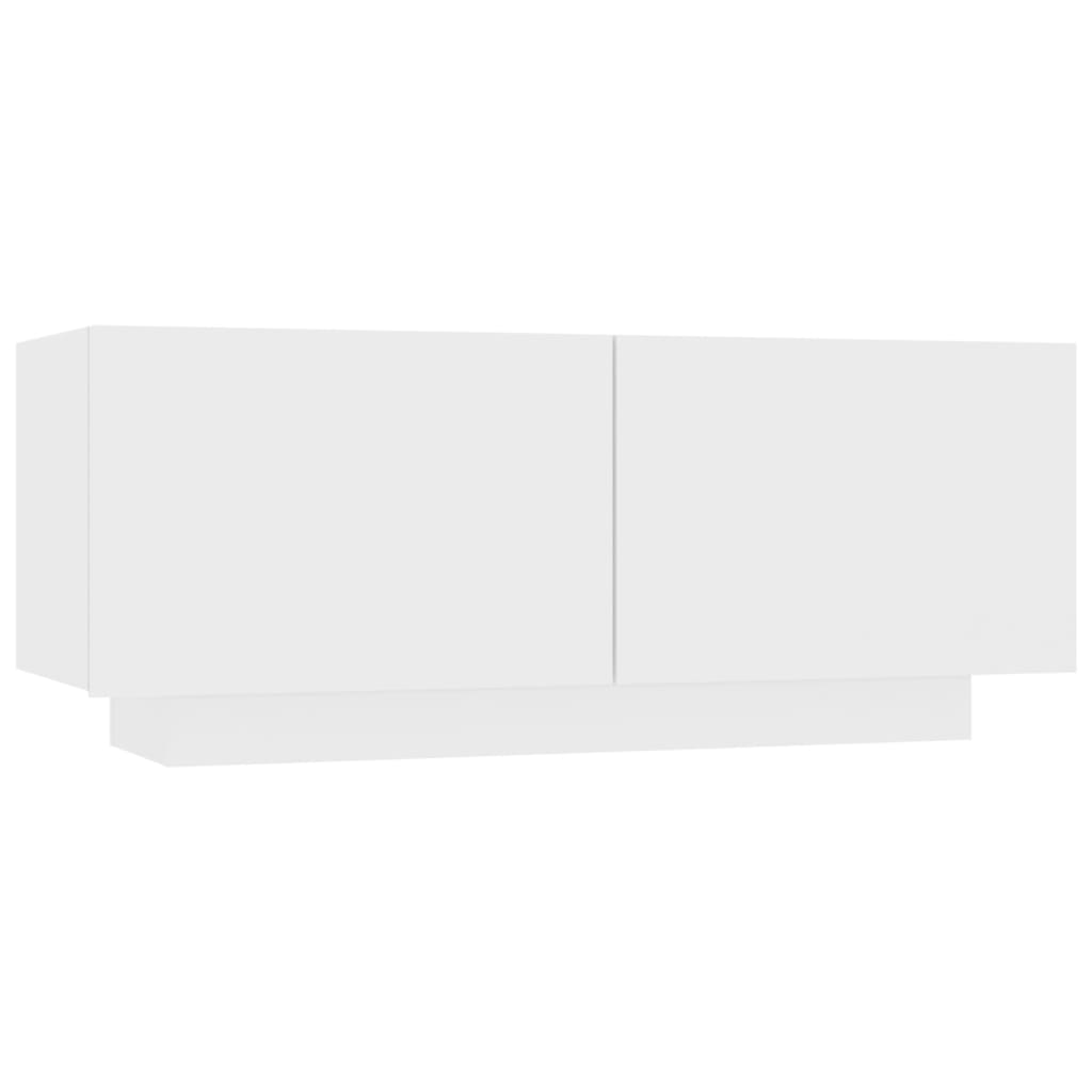 Comodino Bianco 100x35x40 cm in Legno Multistrato