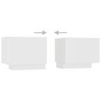 Comodino Bianco 100x35x40 cm in Legno Multistrato
