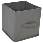 Armadietto con 3 Cassetti in Tessuto Grigio 34x34x101cm Acciaio
