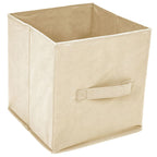 Armadietto con 4 Cesti in Tessuto Crema 63x30x71 cm Acciaio