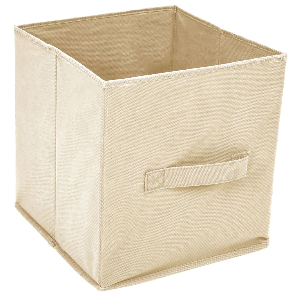 Armadietto con 4 Cesti in Tessuto Crema 63x30x71 cm Acciaio