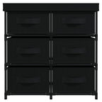 Armadietto con 6 Cassetti 55x29x55 cm Nero in Acciaio