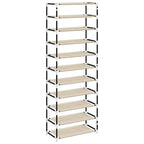 Scarpiera Crema 60x30x166 cm Tessuto