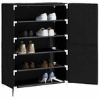 Scarpiera Nera 60x28x90 cm Tessuto