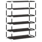 Scarpiera Nera 60x28x90 cm Tessuto
