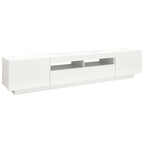 Mobile Porta TV con Luci LED Bianco 200x35x40 cm