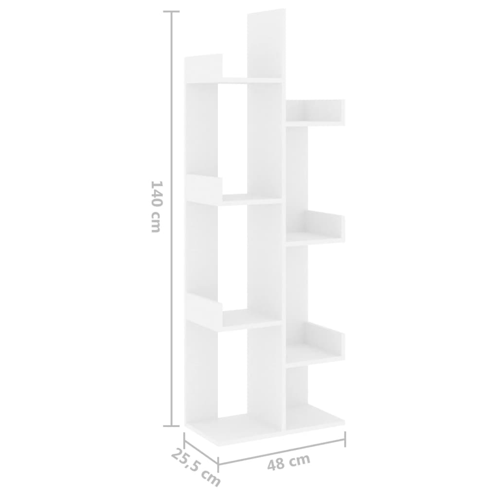 Libreria Bianca 48x25,5x140 cm in Truciolato