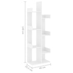 Libreria Bianca 48x25,5x140 cm in Truciolato
