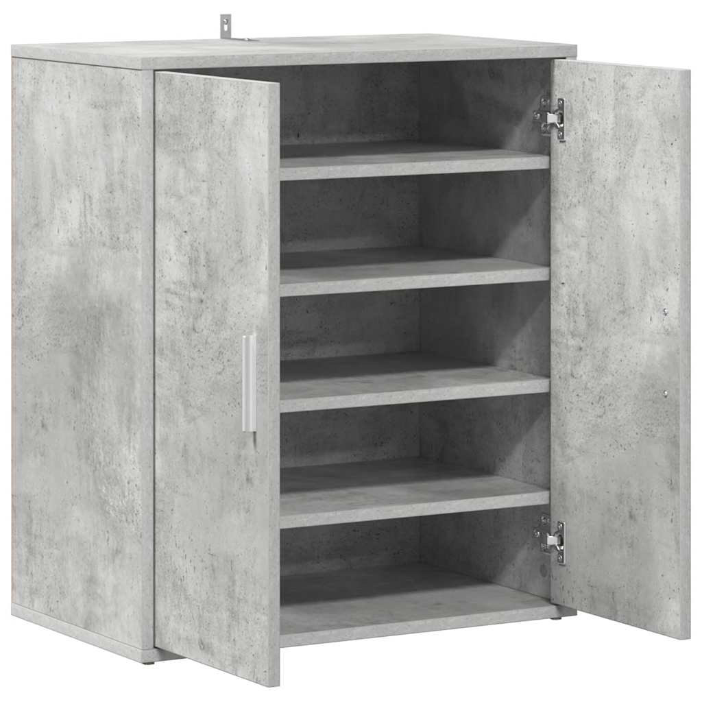 Scarpiera Grigio Cemento 60x35x70 cm in Truciolato