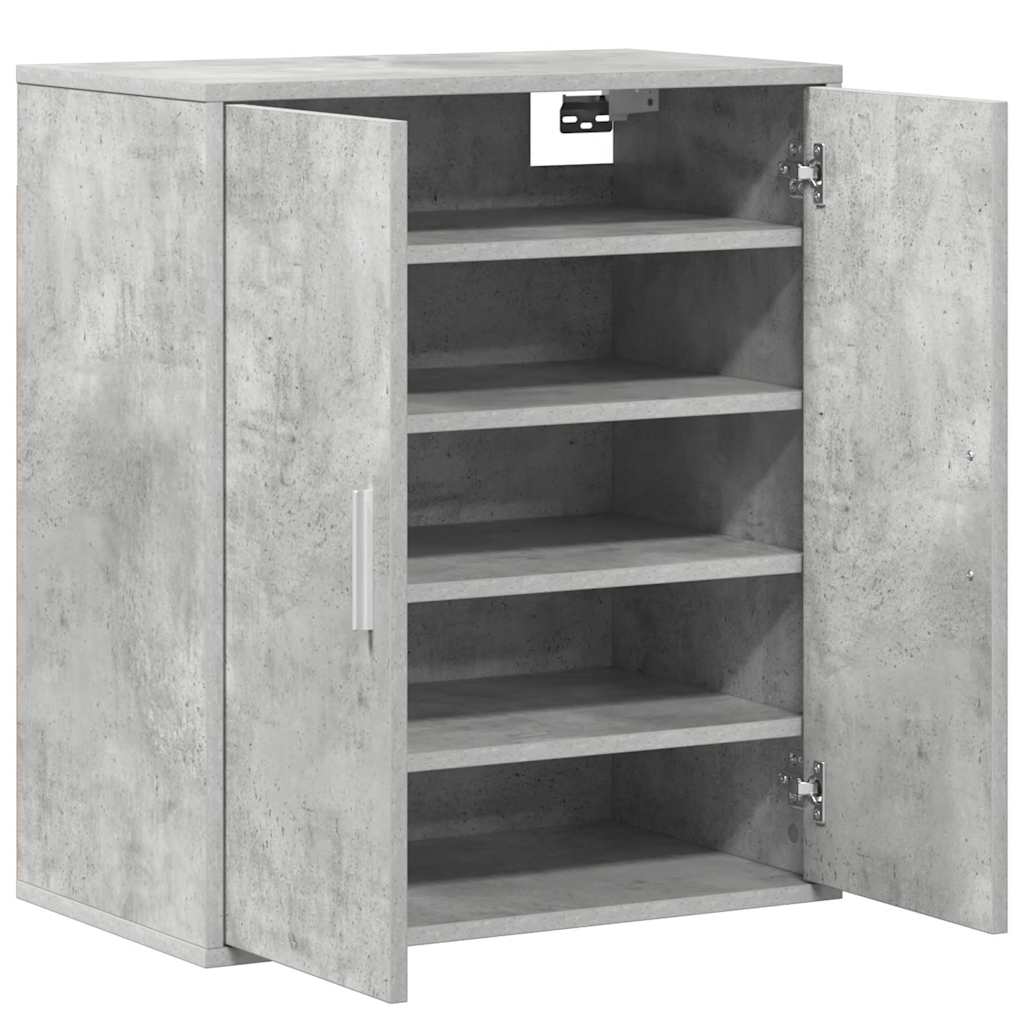 Scarpiera Grigio Cemento 60x35x70 cm in Truciolato
