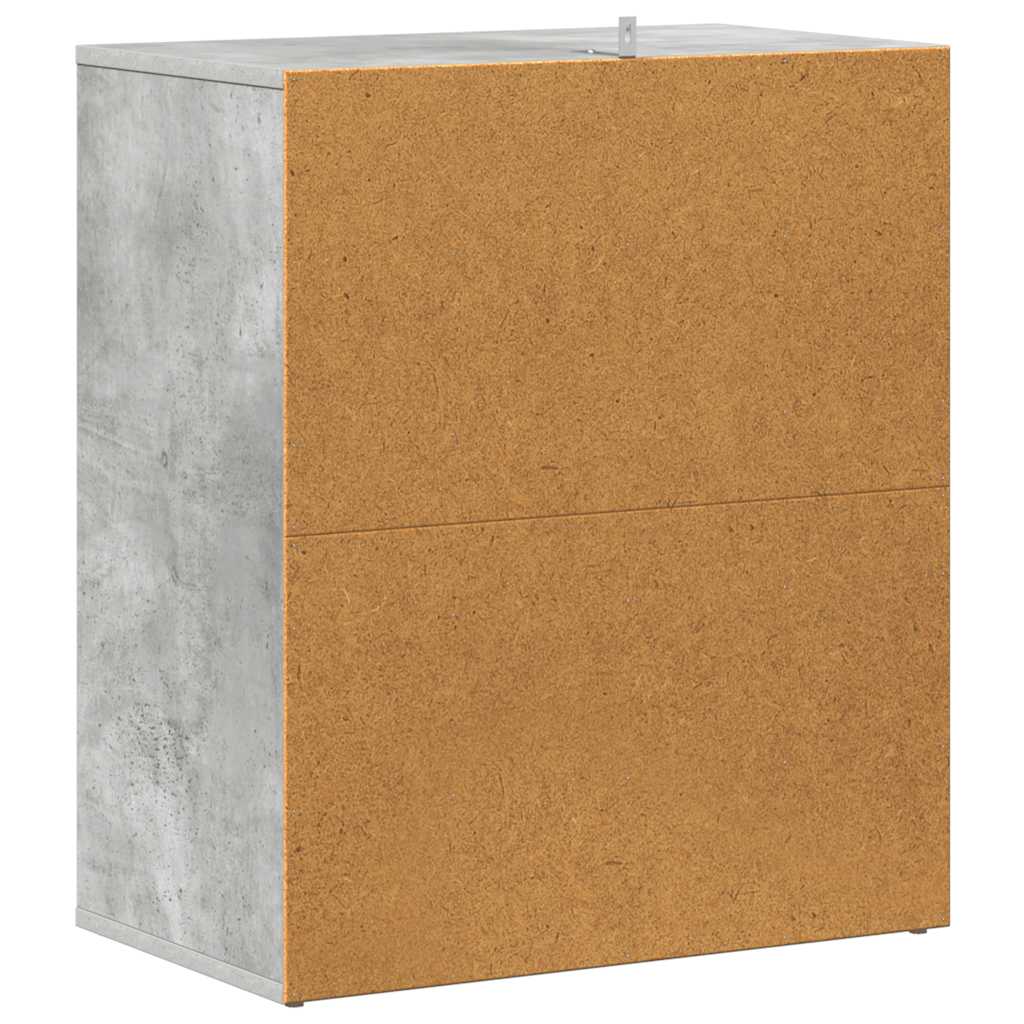 Scarpiera Grigio Cemento 60x35x70 cm in Truciolato