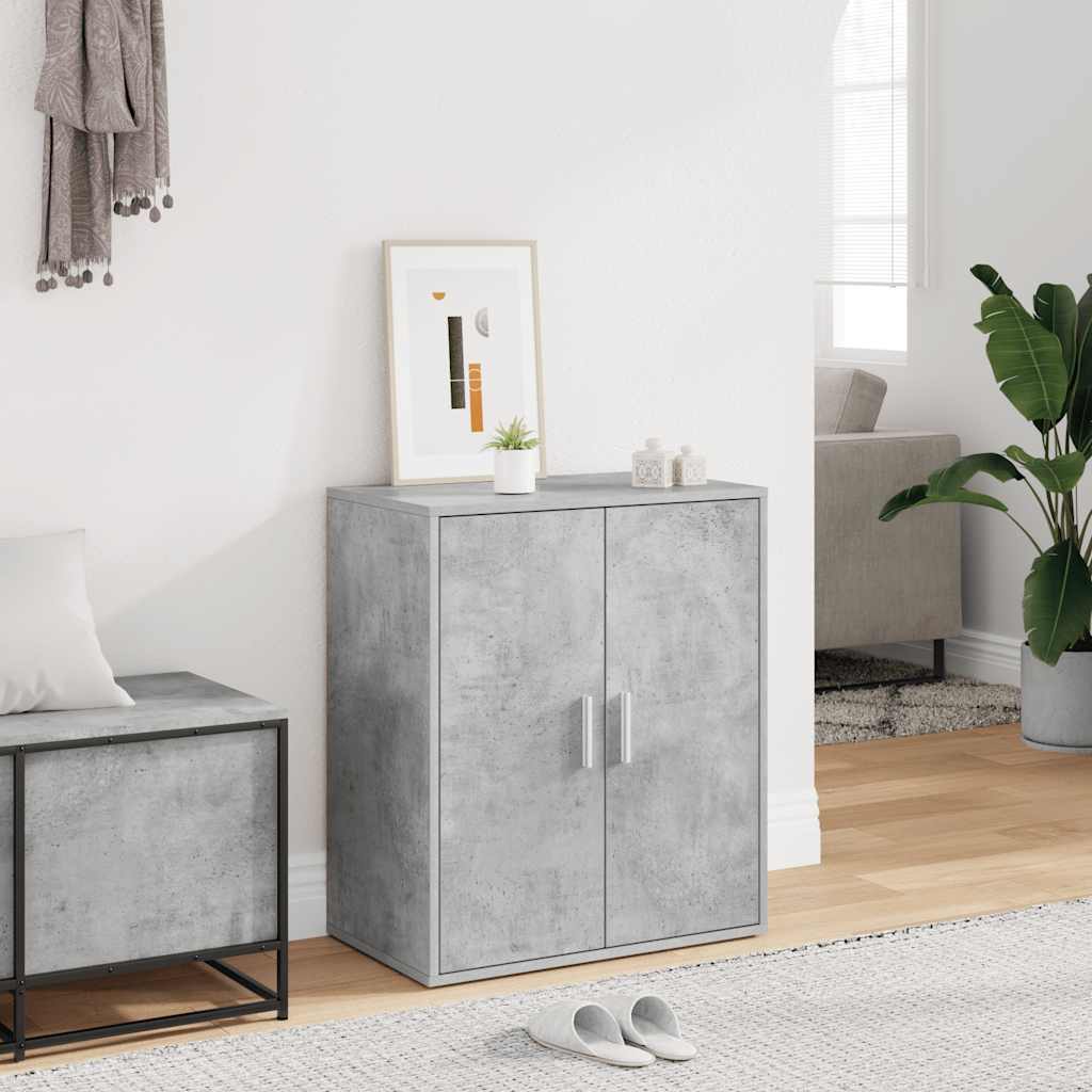 Scarpiera Grigio Cemento 60x35x70 cm in Truciolato