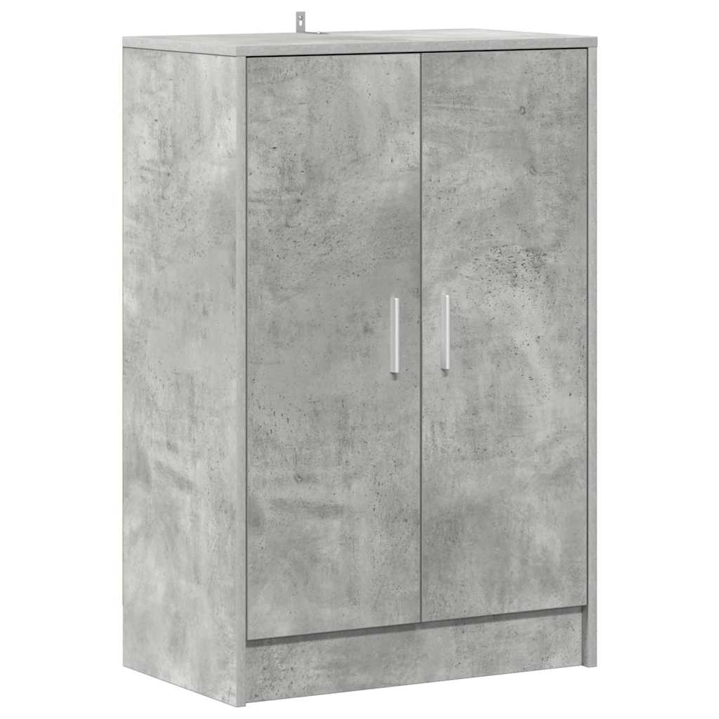 Scarpiera Grigio Cemento 60x35x92 cm in Truciolato