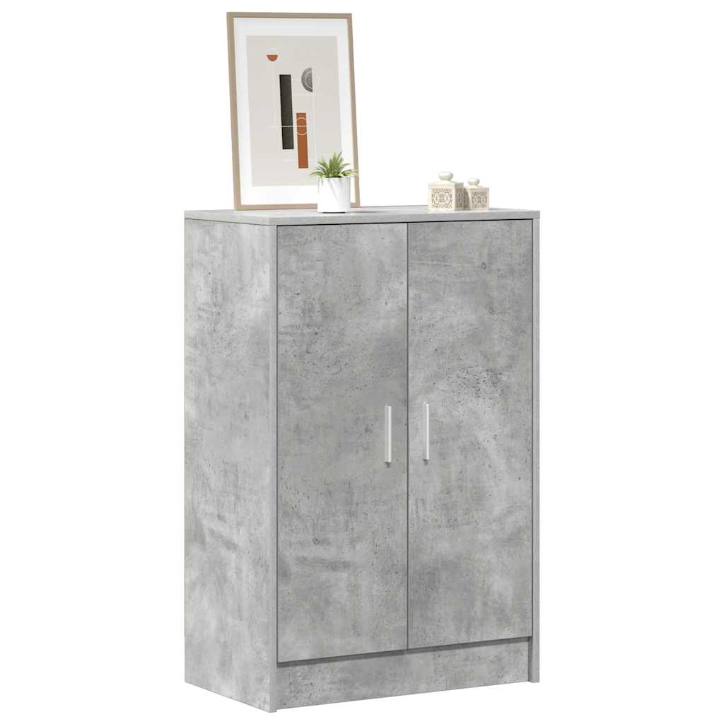 Scarpiera Grigio Cemento 60x35x92 cm in Truciolato