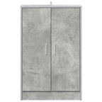 Scarpiera Grigio Cemento 60x35x92 cm in Truciolato
